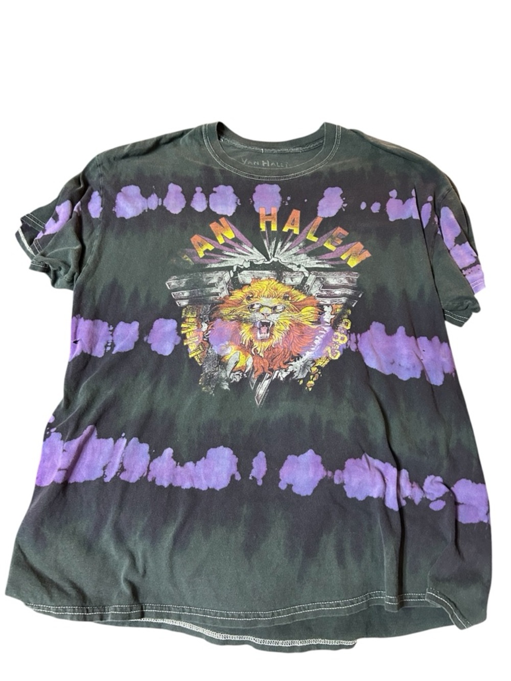 Vintage Van Halen Tour 1982 Tie Dye Graphic Tee